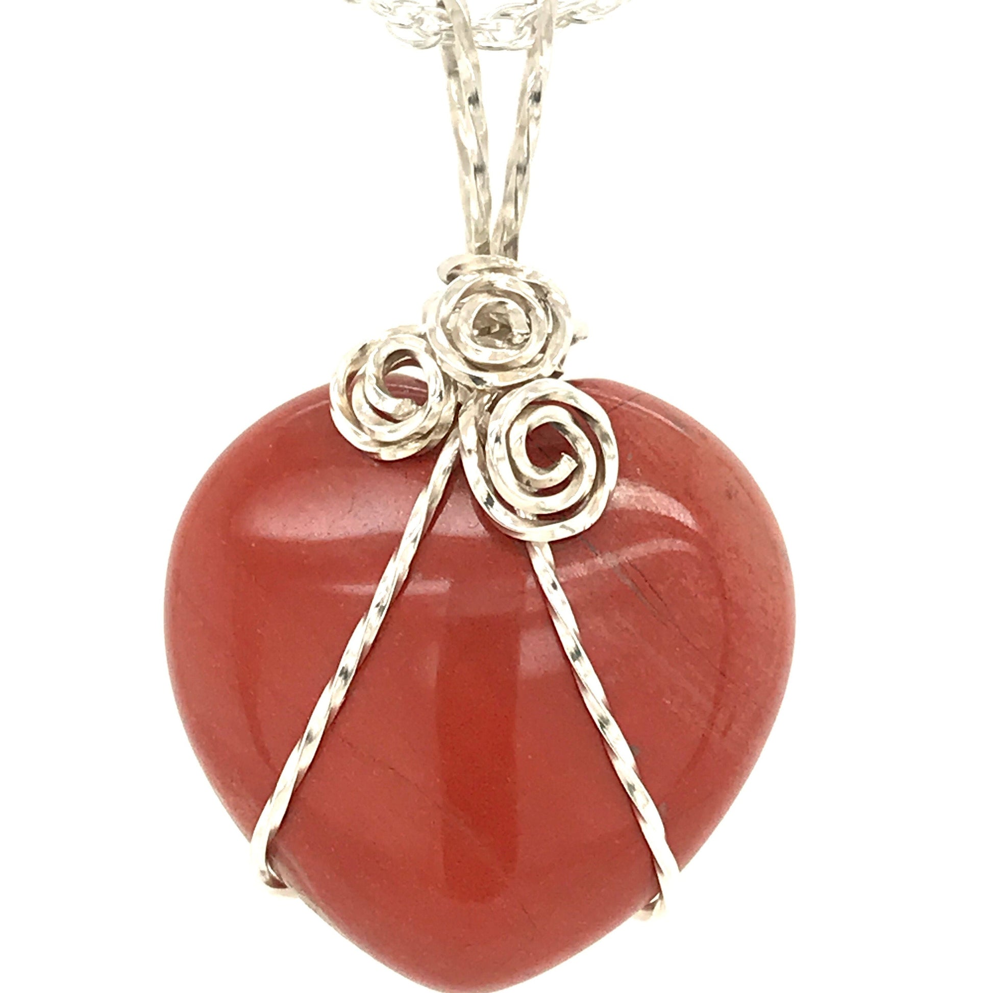 Red Jasper Pendant ("Red Jasper Heart of Stone") - Barb Murrin Jewelry