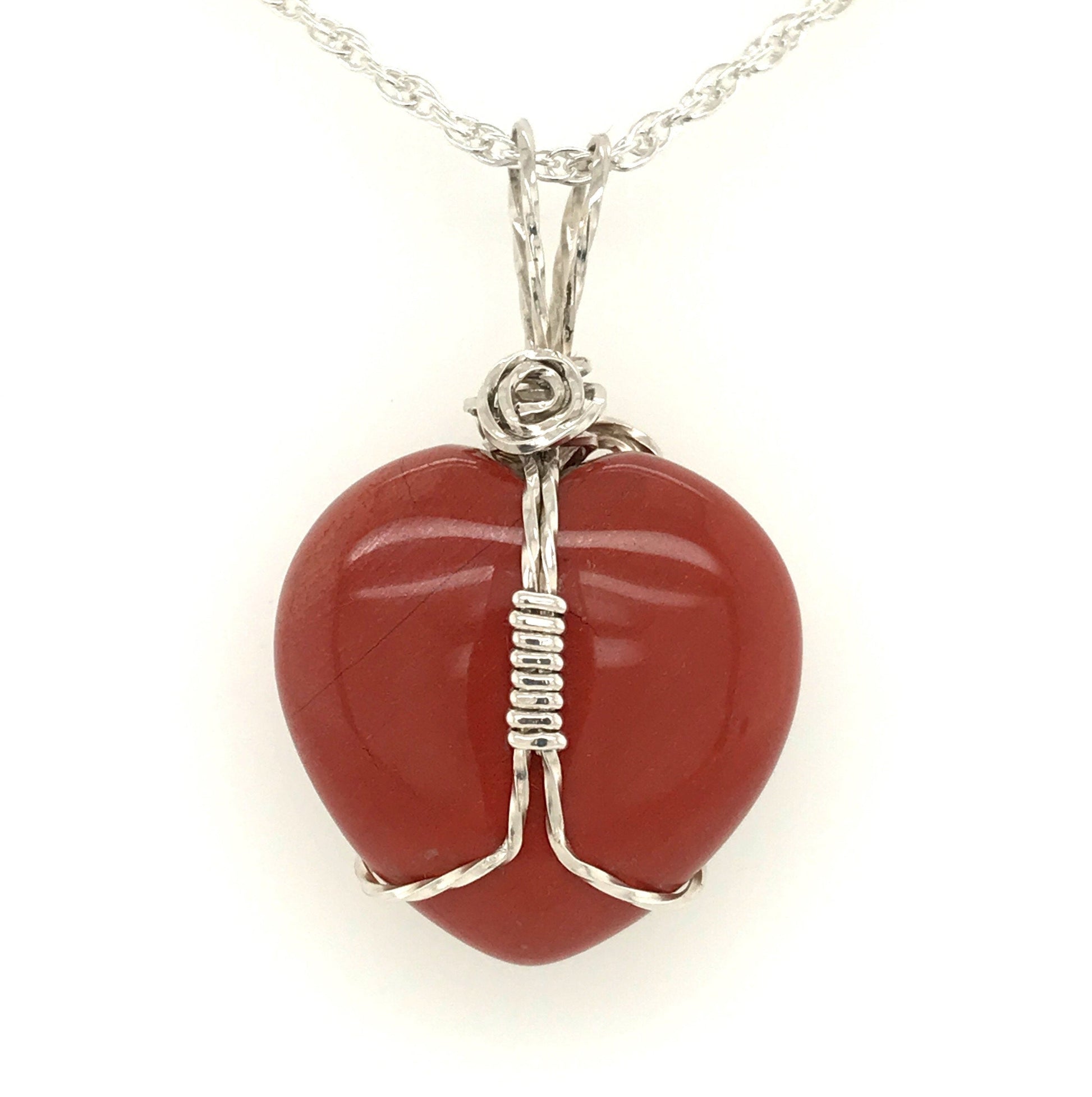 Red Jasper Pendant ("Red Jasper Heart of Stone") - Barb Murrin Jewelry