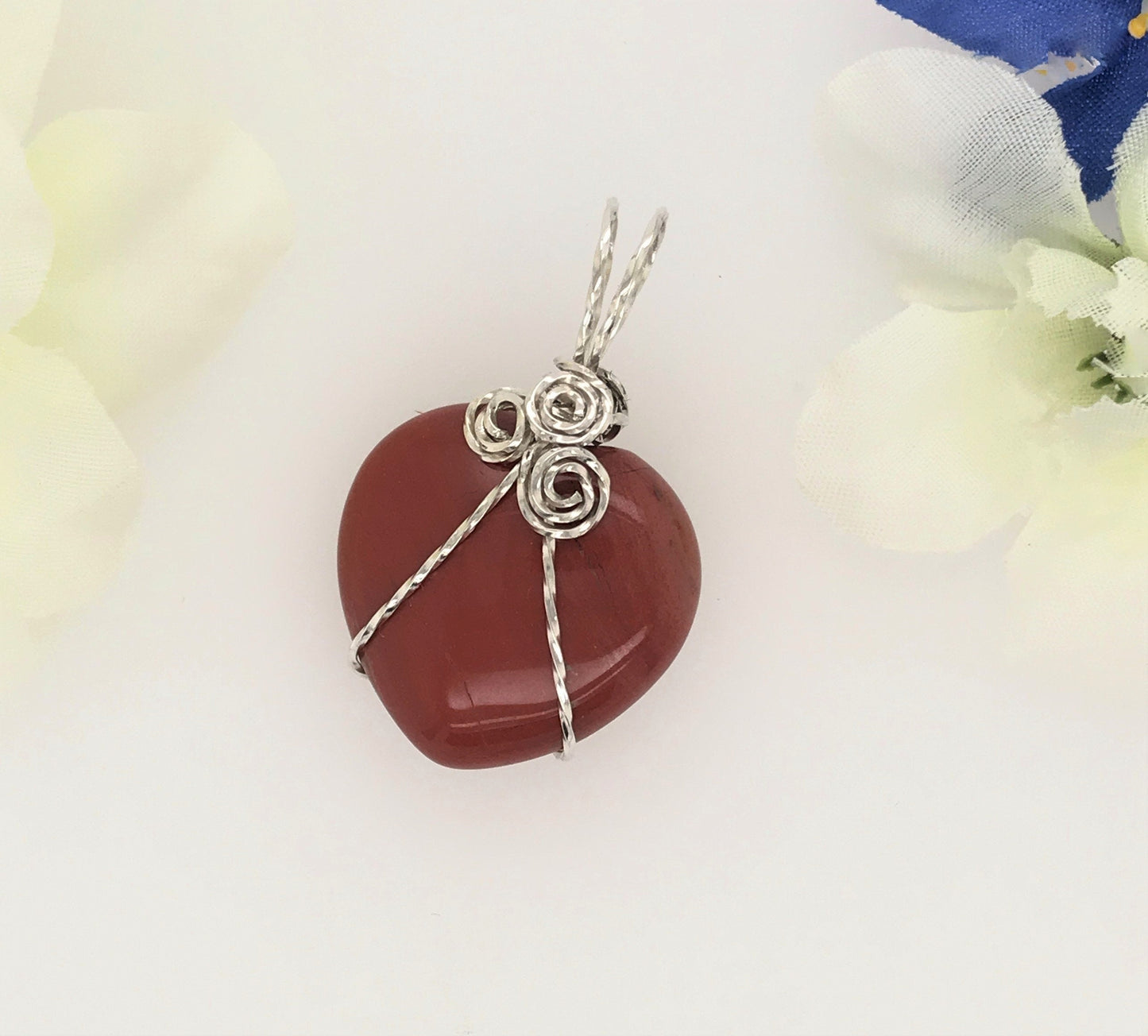 Red Jasper Pendant ("Red Jasper Heart of Stone") - Barb Murrin Jewelry