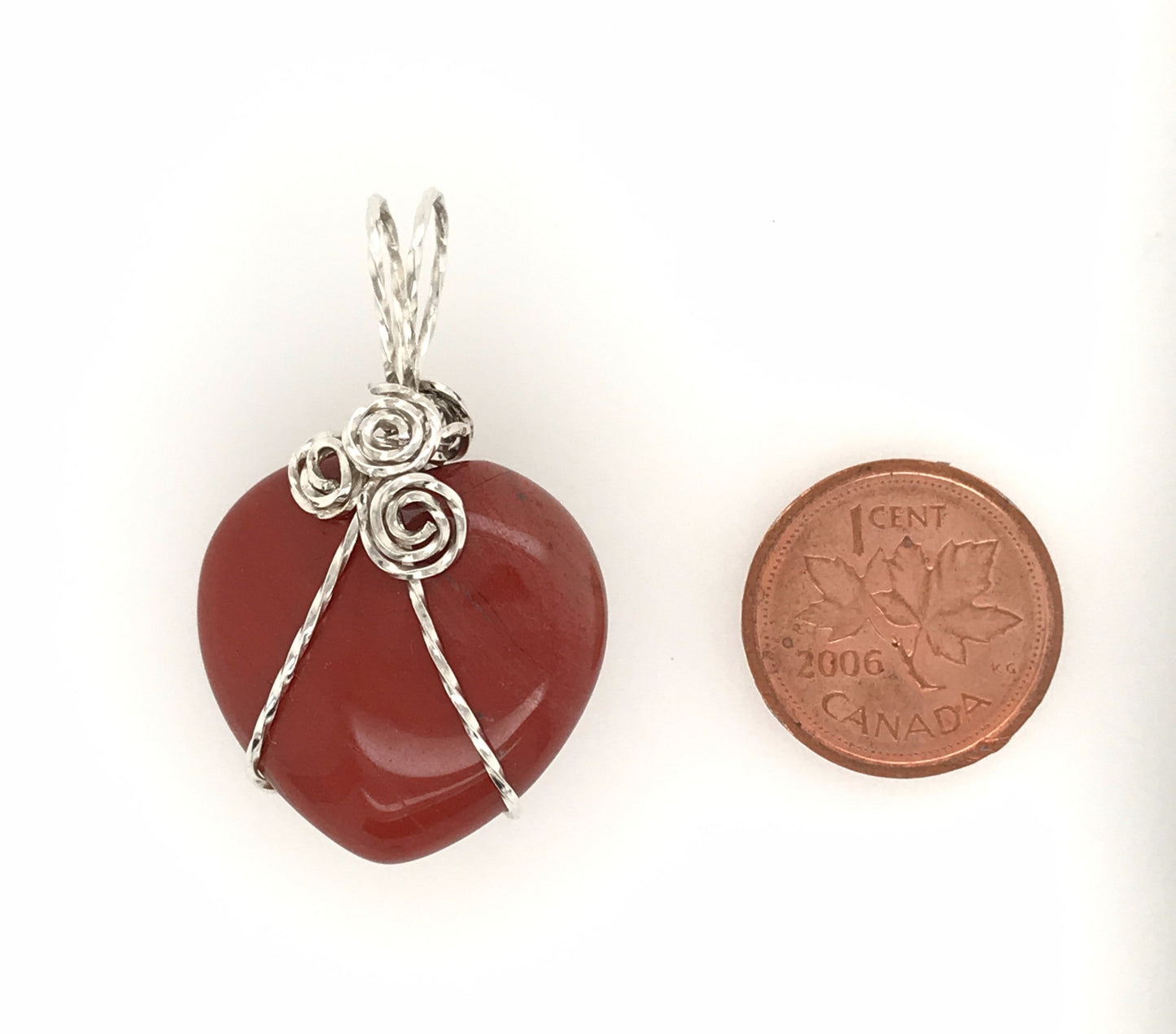 Red Jasper Pendant ("Red Jasper Heart of Stone") - Barb Murrin Jewelry