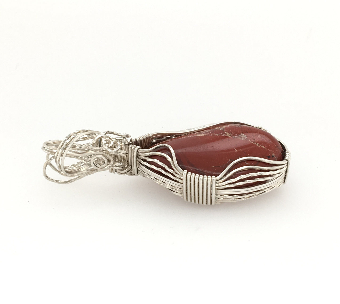 Red Jasper Pendant ("Silver Showoff") - Barb Murrin Jewelry