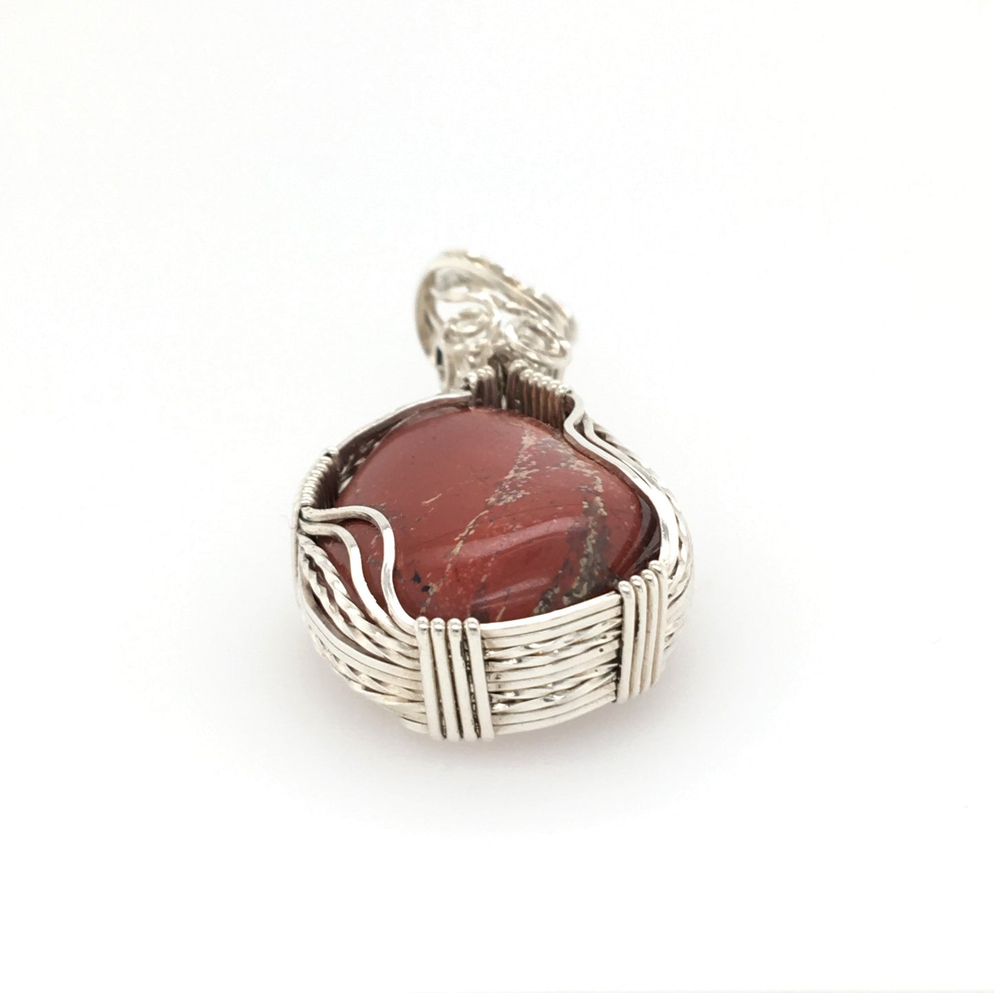 Red Jasper Pendant ("Silver Showoff") - Barb Murrin Jewelry