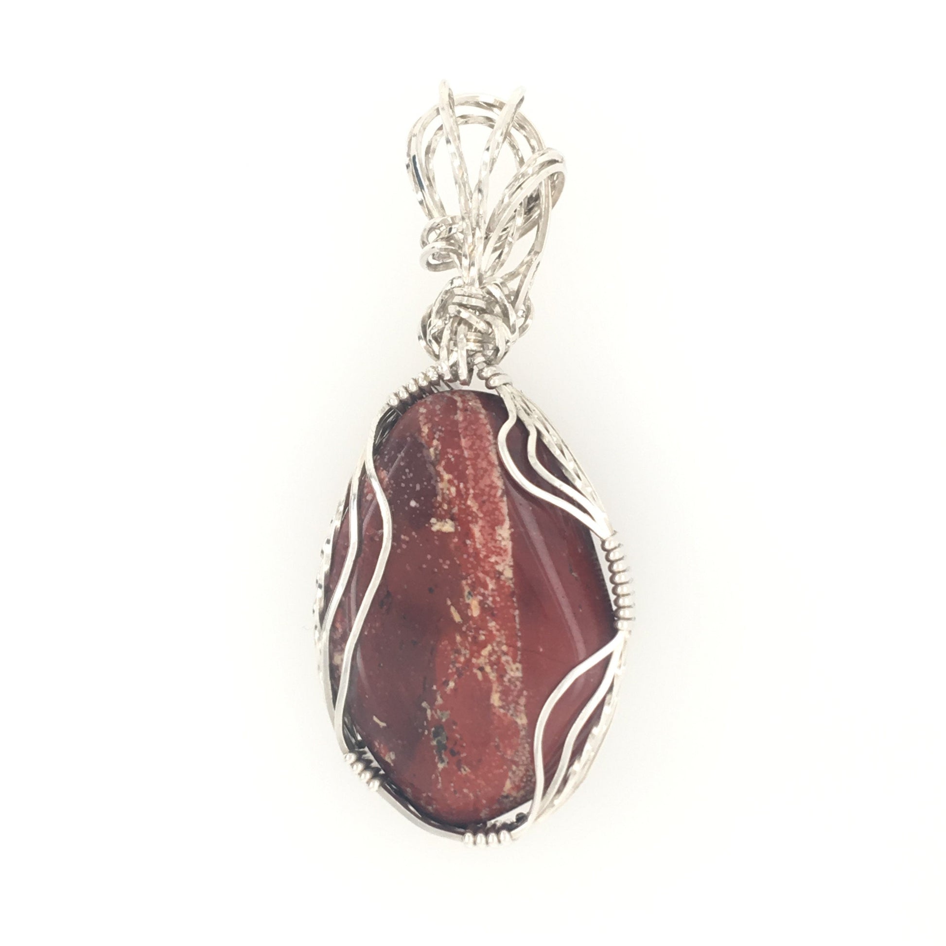 Red Jasper Pendant ("Silver Showoff") - Barb Murrin Jewelry