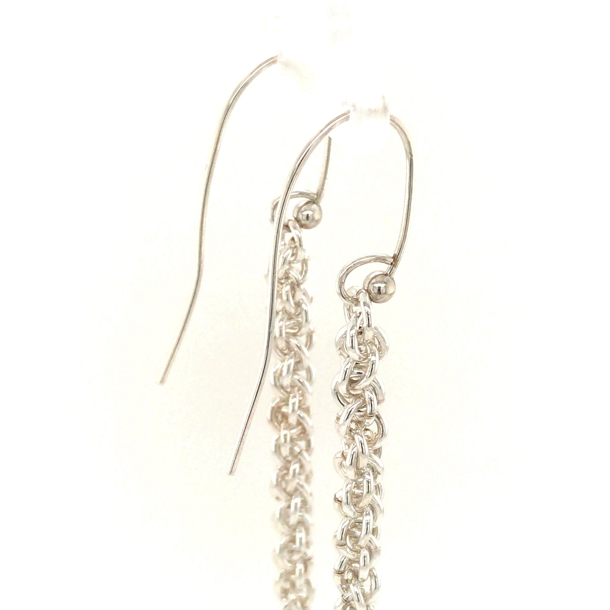 Spiral Argentium Silver Earrings for Evening, Bold (Jens Pind, JPL3) - Barb Murrin Jewelry