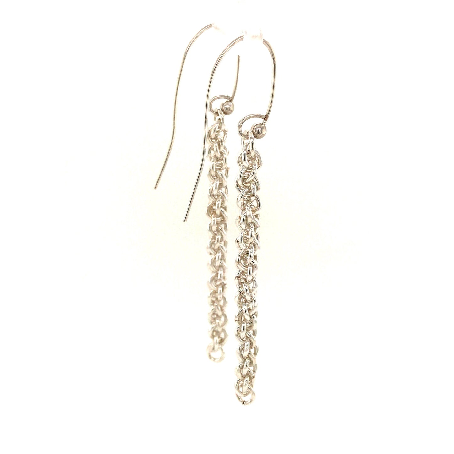 Spiral Argentium Silver Earrings for Evening, Bold (Jens Pind, JPL3) - Barb Murrin Jewelry