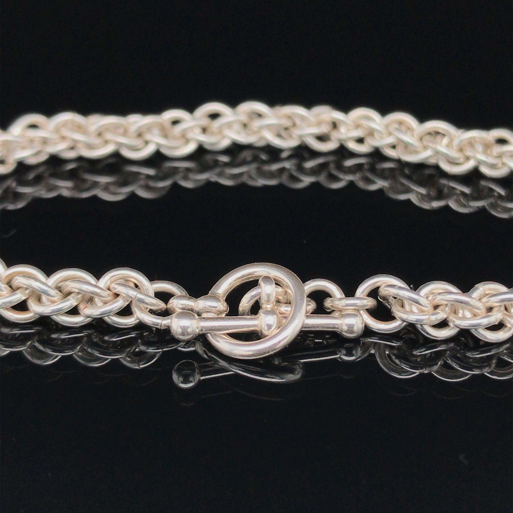 Spiral Weave Argentium Silver Bracelet (Jens Pind, JPL3) - Barb Murrin Jewelry