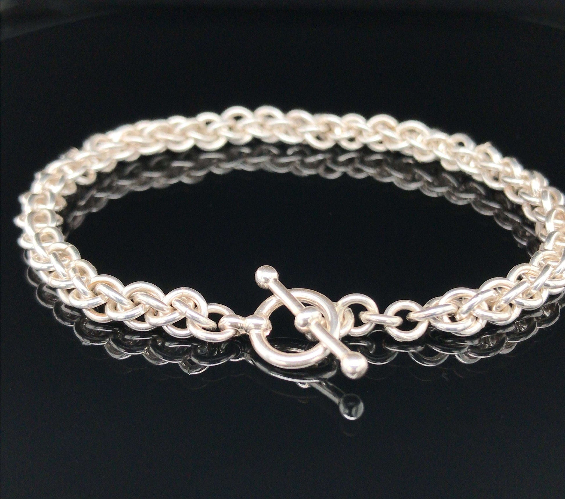 Spiral Weave Argentium Silver Bracelet (Jens Pind, JPL3) - Barb Murrin Jewelry