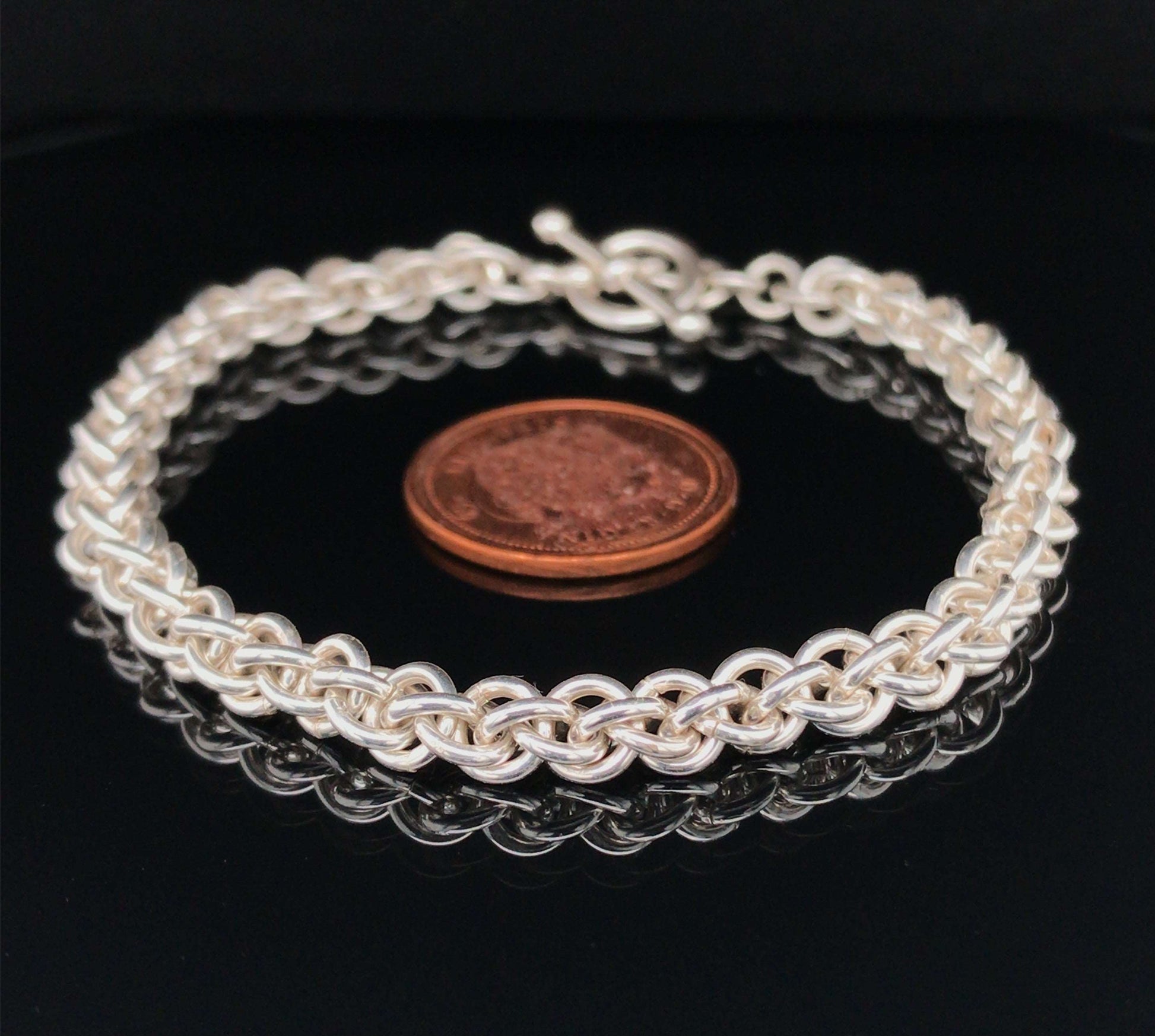 Spiral Weave Argentium Silver Bracelet (Jens Pind, JPL3) - Barb Murrin Jewelry