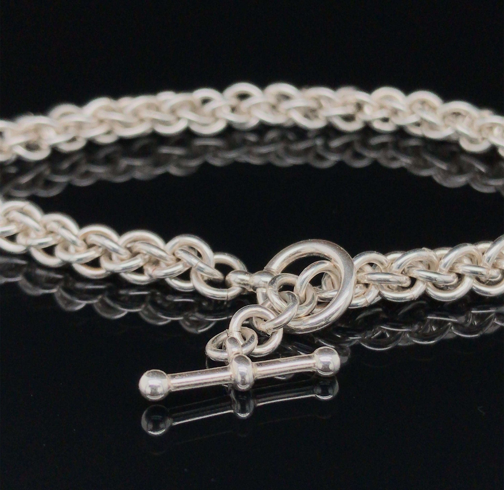 Spiral Weave Argentium Silver Bracelet (Jens Pind, JPL3) - Barb Murrin Jewelry