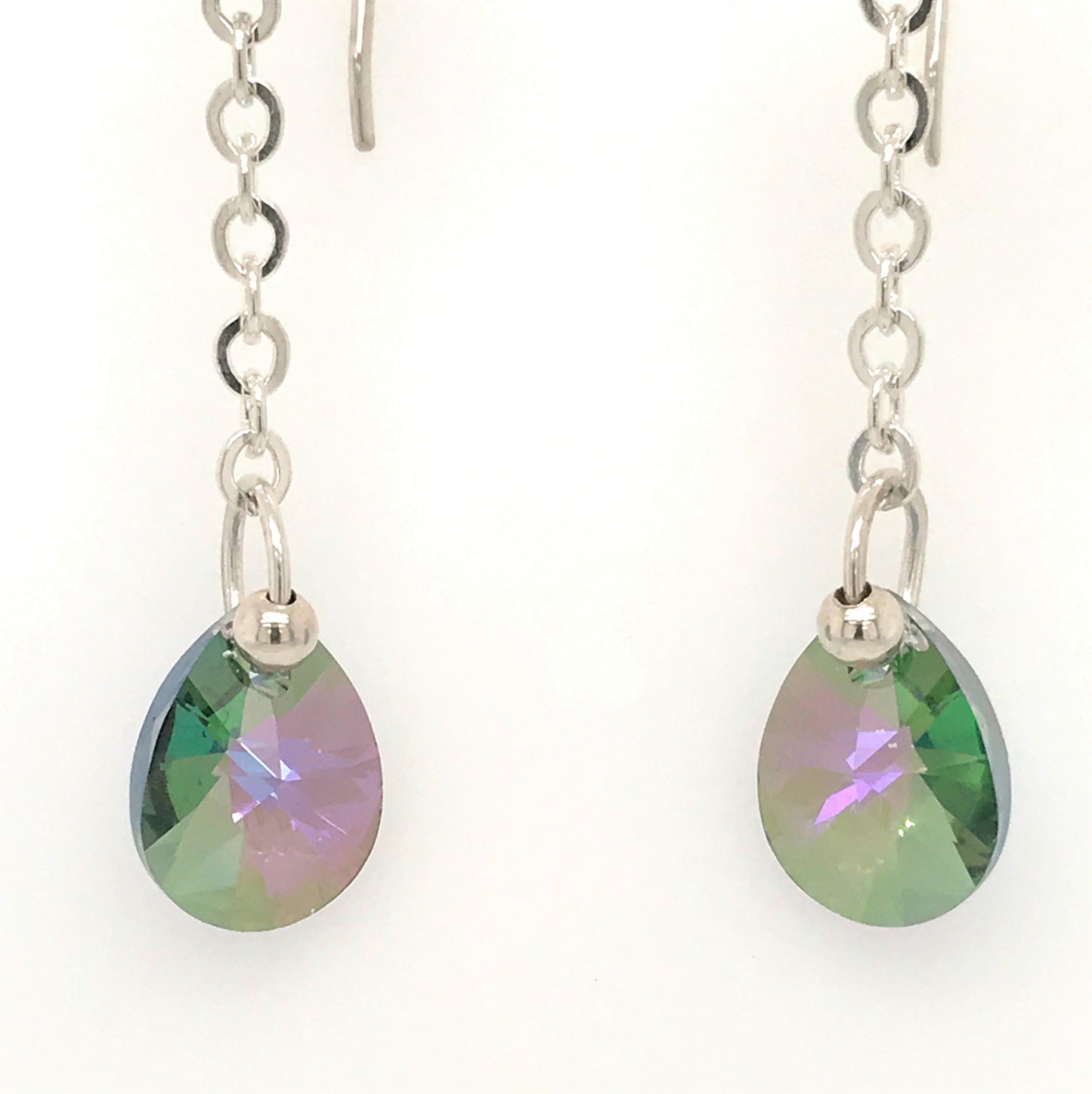 Violet Swarovski Crystal Earrings ("Violet Crystal Tears") - Barb Murrin Jewelry