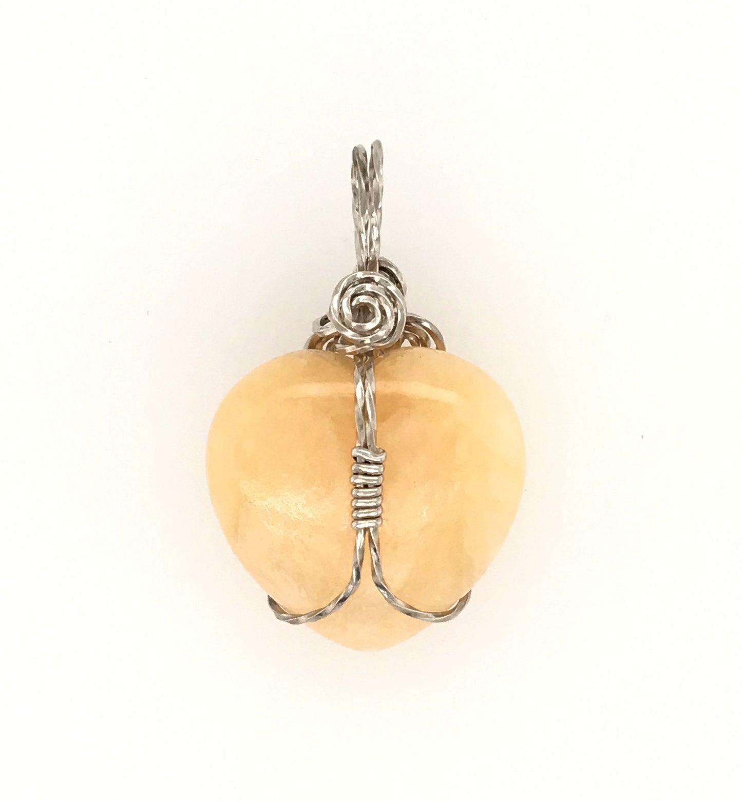 Yellow Calcite Pendant ("Yellow Calcite Heart of Stone") - Barb Murrin Jewelry